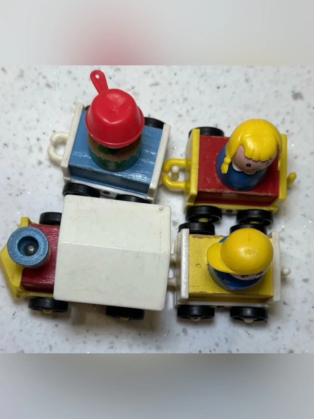 Vintage RARE 1963 Fisher Price Little People #719 Wooden Train Choo-Choo
